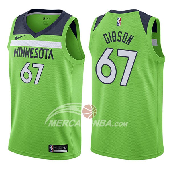 Maglia NBA Minnesota Timberwolves Taj Gibson Statement 2017-18 Verde